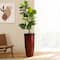 Glitzhome® Oversized Gradient Faux Ceramic Tall Plastic Planters, 2ct.
